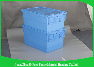 Warehouse Plastic Storage Bins With Lids , 600 * 400 * 315mm Customized Storage Plastic Boxes