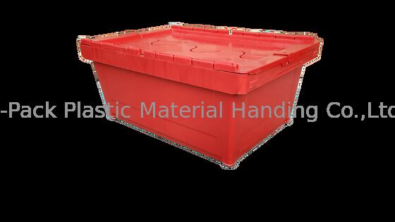 衝撃耐性PP プラスチック付着蓋容器 標準型トートボックス 600x400mm カスタマイズされた色と大きなロゴの印刷