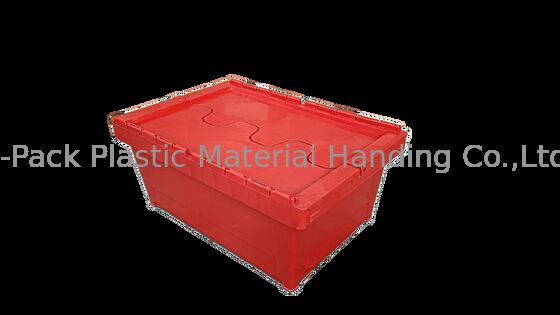 衝撃耐性PP プラスチック付着蓋容器 標準型トートボックス 600x400mm カスタマイズされた色と大きなロゴの印刷