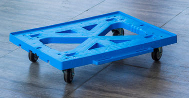プラスチック移動トロッコに足車PUの荷を積む2つの戦闘状況表示板は4インチのもっと作用する