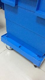 3 PUがカスタマイズされるプラスチック積み重ねのトロッコの舵移動を動かす4つをじりじり動かす
