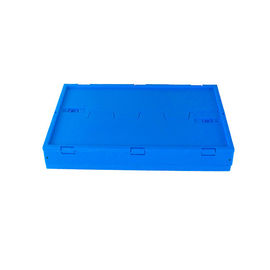 付けられたふたのプラスチック折りたたみ木枠600*400*265 mmの固体最下の網ボディ
