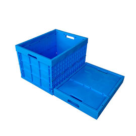 750*580mmの便利な足車が付いているより大きいプラスチック折りたたみ兵站学の容器