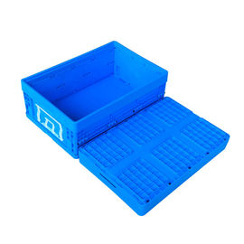 安定した青い折りたたみプラスティック容器/折るプラスチック木枠