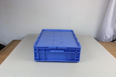 蝶番を付けられたふたのプラスチック貯蔵の戦闘状況表示板は転換を積み重ねる青い色を囲む