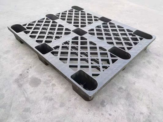 軽量交通機関のネスティング1200*1000 mm一方通行包装プラスチック パレット黒い色