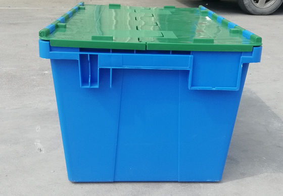 ネスティングを積み重ねるプラスチック戦闘状況表示板の箱によって付けられるふたの容器に荷を積むカスタム化35kg