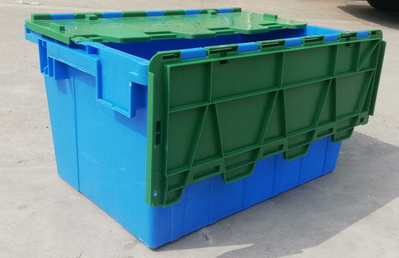 ネスティングを積み重ねるプラスチック戦闘状況表示板の箱によって付けられるふたの容器に荷を積むカスタム化35kg