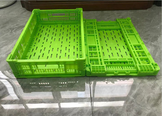 折り畳み式の網の壁の転換の野菜フルーツのためのプラスチック貯蔵の木枠