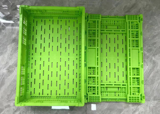 折り畳み式の網の壁の転換の野菜フルーツのためのプラスチック貯蔵の木枠